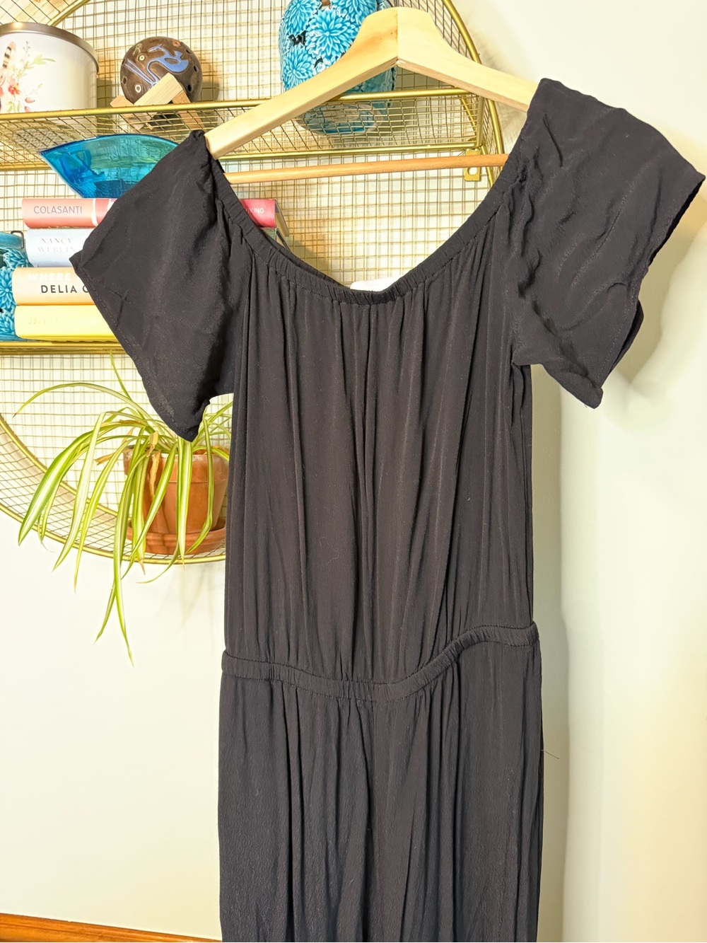 Charles Henry Black Jumpsuit with Signature Label
